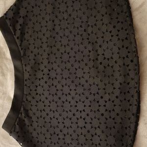 Geometric Cut-out Skater Skirt